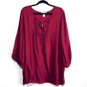CJ Banks Maroon Top